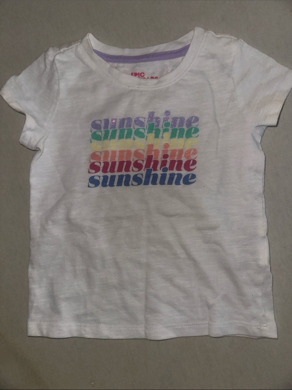 Kids Size 3T Epic Threads White 'Sunshine' Graphic Tee